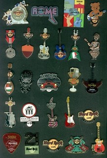Hard Rock Cafe 25 PINS FROM DIFFERENT COUNTRIES AND STAFF PIN