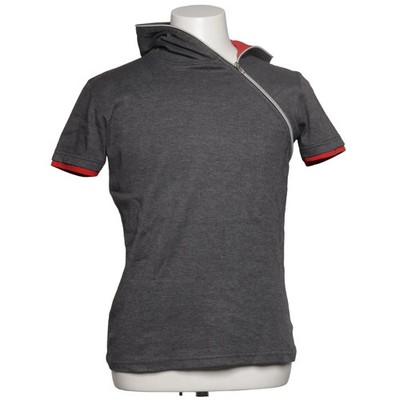 Bear Bear, Kurzärmeliger Hoodie, Größe: M, Grau/Rot, Baumwolle/Polyester #W2v