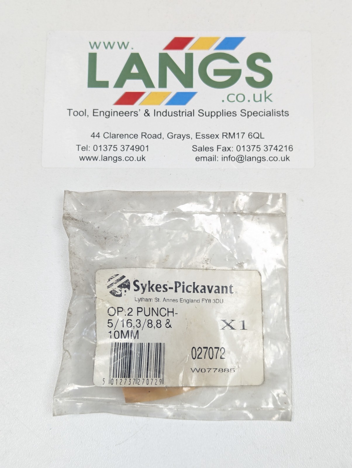 Sykes Pickavant 02707200 - Op.2 Punch 5/16"" / 3/8"" / 8mm / 10mm for Flare Tool
