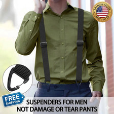 Hidden Suspenders for Men Heavy Duty Under Shirt Work Suspenders Y Back Durable