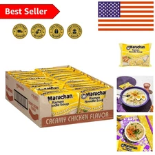 24-Pack Creamy Chicken Instant Ramen Noodles - Ready to Eat in 3 Minutes!