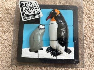 Vintage 1994 DaMert Company 3D Penguin Slide Puzzle New in Box