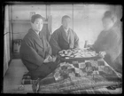 Antique Glass Negative / People Playing a Game / Japanese / c. 1920s