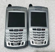 2 BlackBerry 7100i Nextel iDEN PTT Gray Silver Lot For Parts No Battery AS-IS