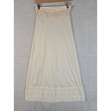 Vintage Maxi Half Slip Antron III Nylon Ivory Lace Trim Size 32 Made in USA