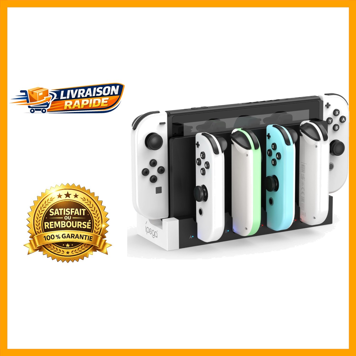 Support de charge FYOUNG pour Joy-Con, mini station pour vos soirées gaming sur Switch OLED