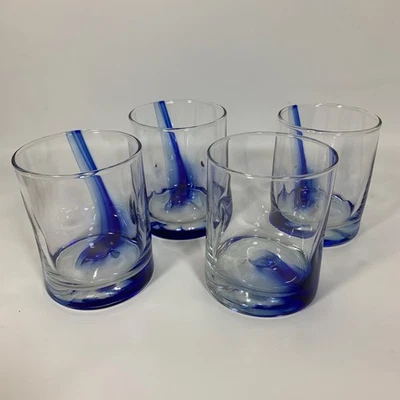 Libbey Blue Ribbon Impressions Rocks 12.5 oz Glasses 4”tall Sets of 4 Brand New