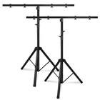 5Core DJ Light Stand 2Pc Adjustable Heavy Duty Stage Lights Stands w Light T Bar