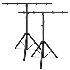5Core DJ Light Stand 2Pc Adjustable Heavy Duty Stage Lights Stands w Light T Bar