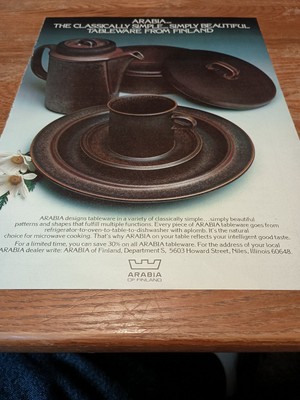 1979 Arabia Tableware From Finland Magazine Ad