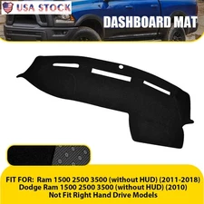 Fits For Ram 1500 2500 3500 2011-2018 Dashboard Cover Dashmat Dash Mat Protector