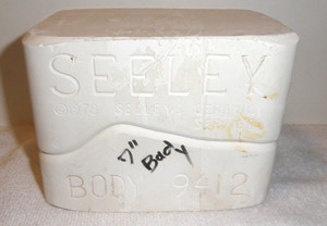 Ceramic Slip Mold SEELEY 7 in DOLL BODY 1978 # 9412 abt 4 1/4 x 2 1/4 in