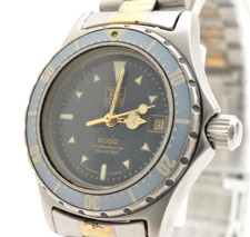 [Ecc+5] Orologio da donna TAG Heuer 2000 972.608 Navy Moondust Dial Quartz usato