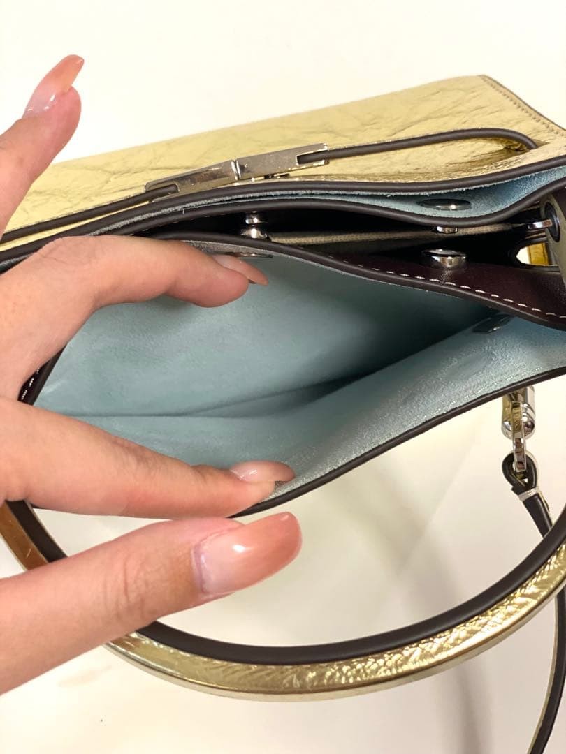 Tory Burch Lee Radziwill Metallic Petite Double Bag thumbnail 5