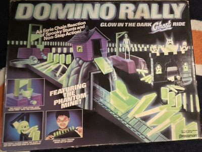 Pressman Domino Rally Glow in the Dark Ghost Ride Skill & Action Horror Game