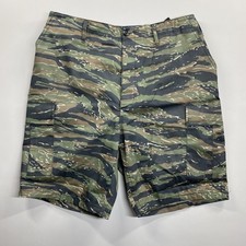 Rotcho BDU Shorts Tiger Stripe Mens Large Regular Cargo Military Camouflage