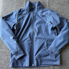 Champion Women s Windbreaker Jacket Small Navy Blue Full Zip Lightweight
