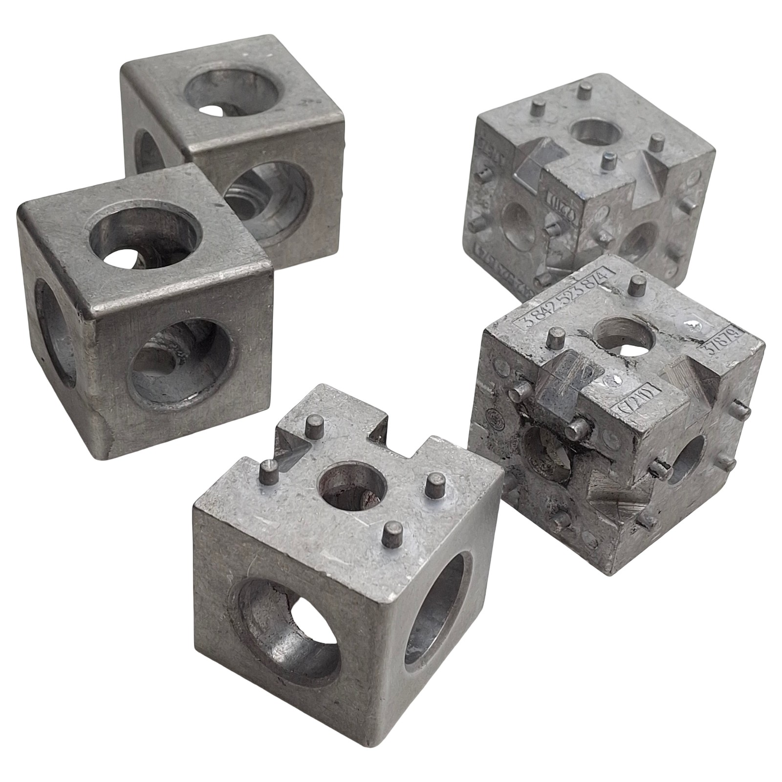 Lot of 5 Bosch Rexroth 3842523874 Cubic Joint Connector 45x45mm 10 Slot, Natural