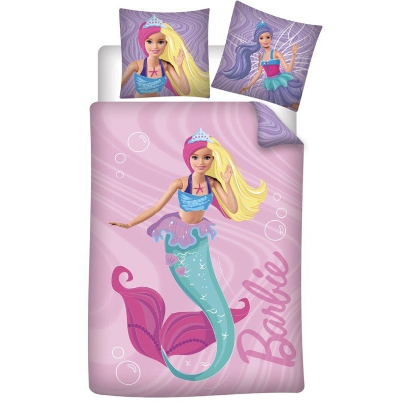 Housse de couette Barbie Petite Sirène facile à laver pour un sommeil doux et réparateur