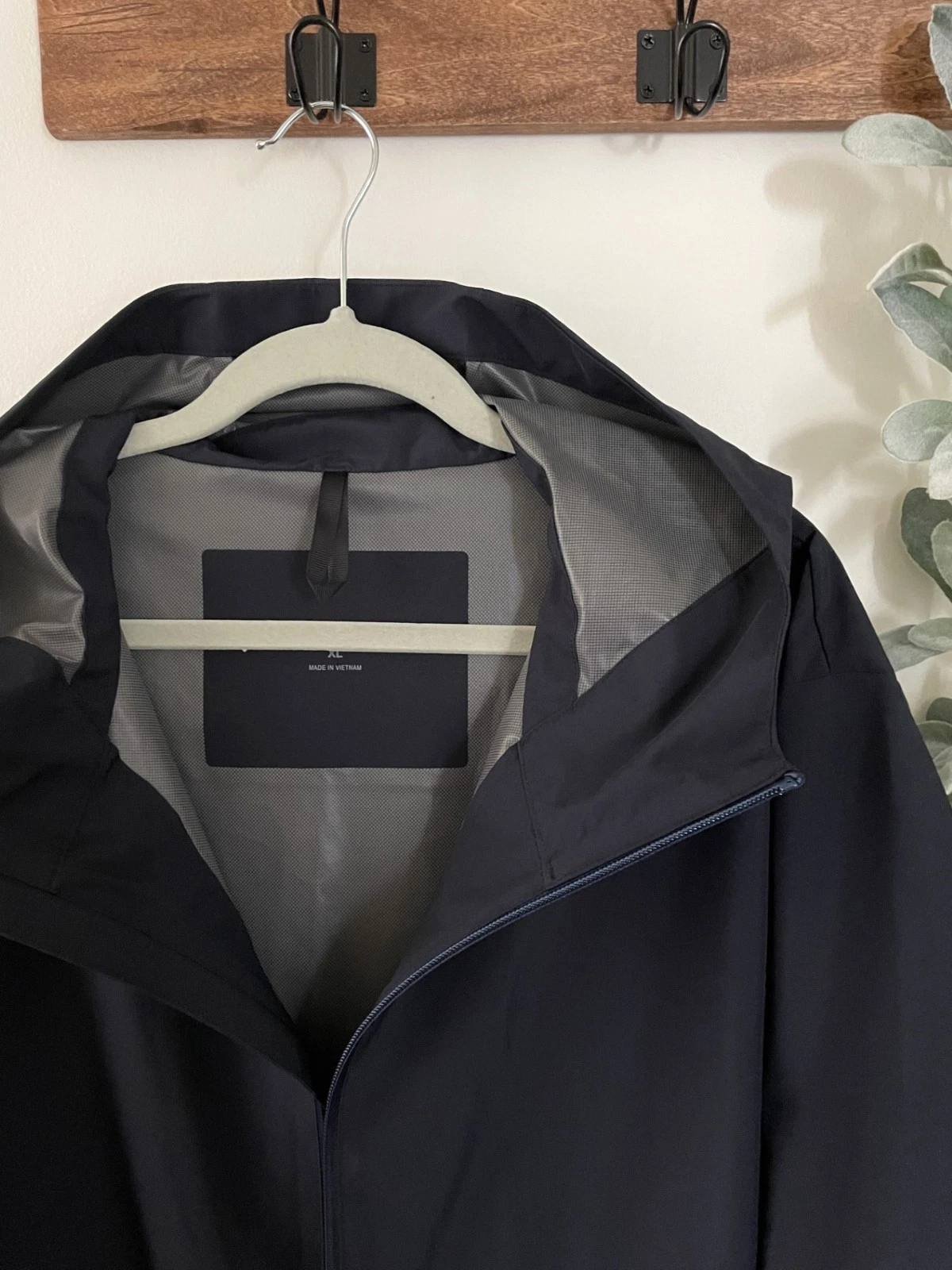NWT $69 MENS MUJI WATER REPELLENT WINDPROOF HOODED JACKET XL X-LARGE DK NAVY NEW image 3