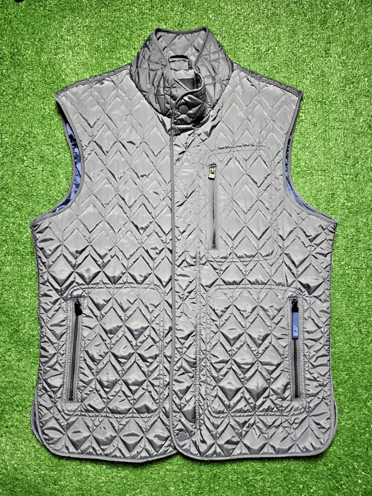 Taylorbird Collection Quilted Vest – Navy – Men’s Large
