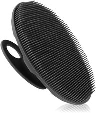 Silicone Body Cleansing Brush Exfoliating Scrubber, Black Gentle Massage, Deep