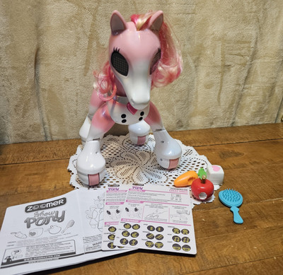 ZOOMER Show Pony Pink Interactive Horse w/Accessories Spin Master  WORKS