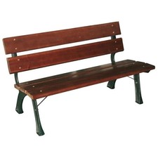 HYDE PARK JUNIOR PANCHINA IN GHISA CON DOGHE IN LEGNO 122 X 60 X H 72 CM