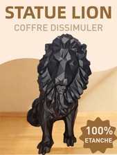 Coffre Dissimulé Cache Statue Lion Étanche 