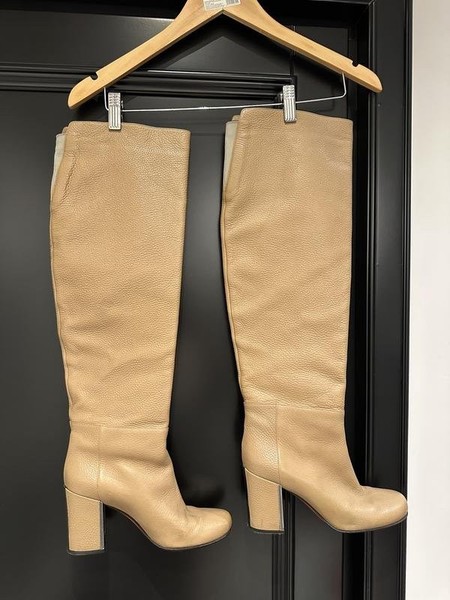 Women Baldinini Boots Beige Leather 38