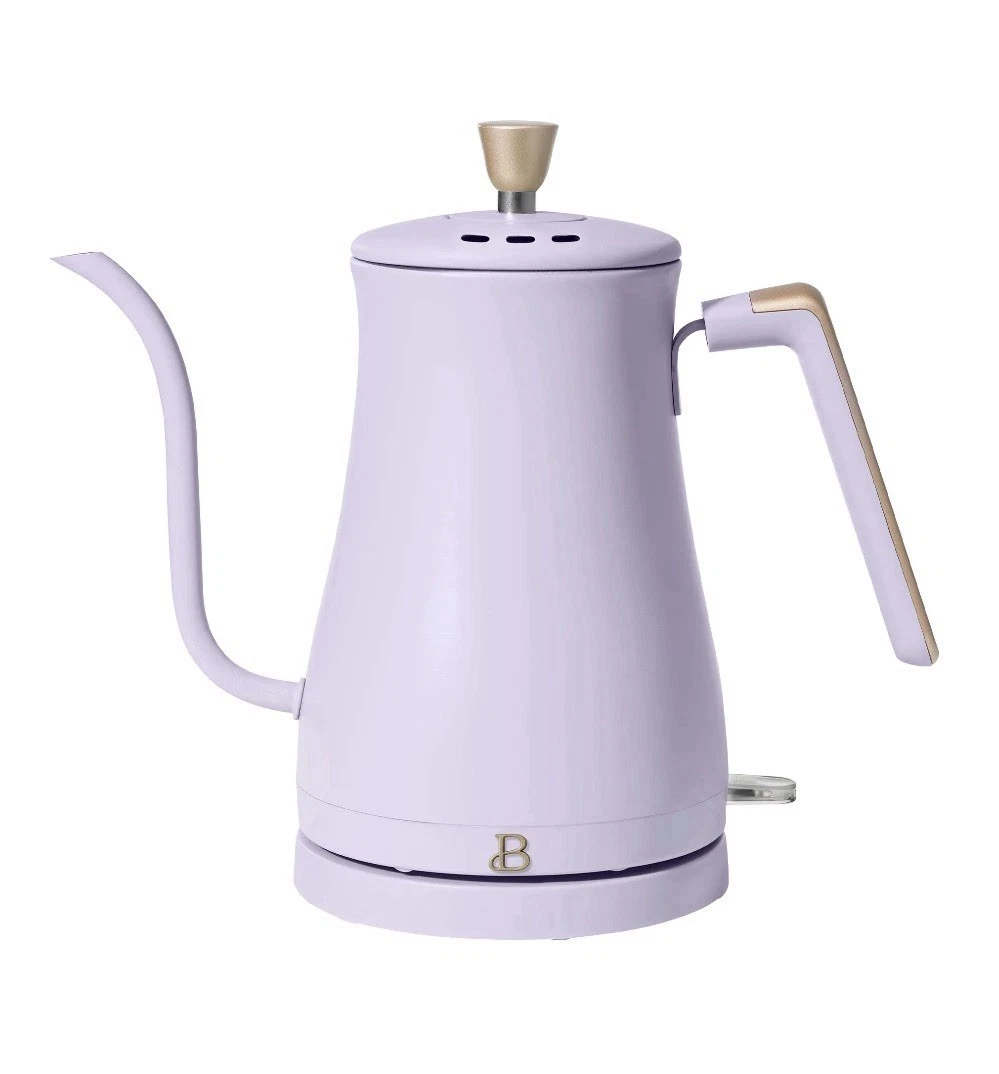 Beautiful 1L Electric Gooseneck Kettle 1200W Lavender by Drew Barrymore