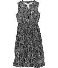 T Tahari Womens Split Neck Midi Dress