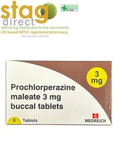 Prochlorperazine 3mg Buccal Tablets - Buccastem - 8 Tablets - BRAND MAY VARY