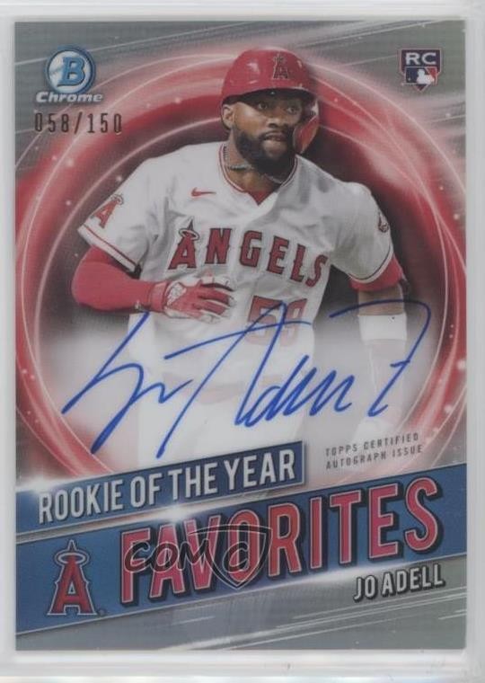 2021 Bowman Rookie of the Year Favorites 58/150 Jo Adell #ROYF-JA Auto RC ya6