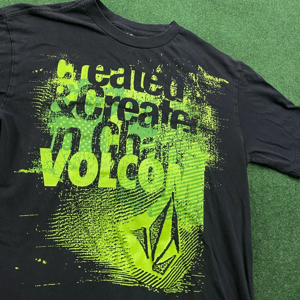 Vintage Volcom Shirt Mens M Black Skate Skateboarding Y2K Grunge Emo Punk Tee - Image 2 of 4