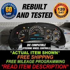 2003-2004 Silverado Sierra Tahoe Suburban Yukon Avalanche Gauge Cluster 2003-2004 Silverado Sierra Tahoe Suburban Yukon Avalanche Gauge Cluster