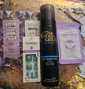 Summer Bundle Bondi Sands Dk Foam Foot Mask Press On Toenails+Sample Free Ship!!