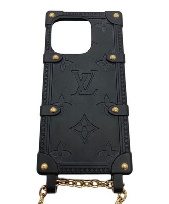 Authentic LOUIS VUITTON Re-trunk IPHONE 14 PRO Case  Black Women M81997 #3400