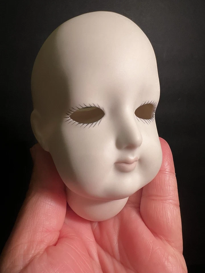 罕见 复古 复古 复古 法国 BRU Circle DOT PORCELAIN 娃娃 身体零件(白色 — 第 2/4 张图片