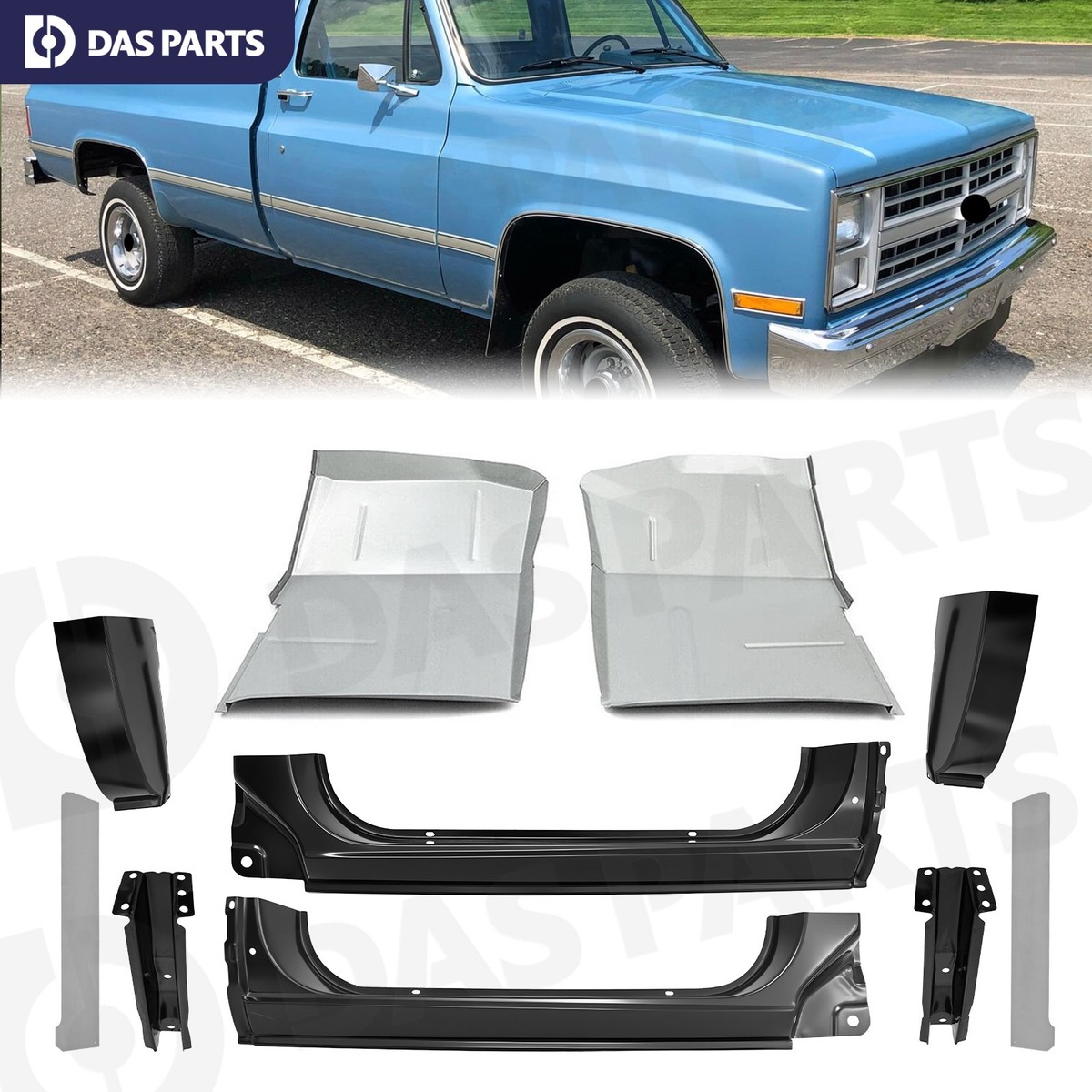 For 73-87 Chevy & GMC C/K Pickup Rocker Panel Cab Corner & Floor