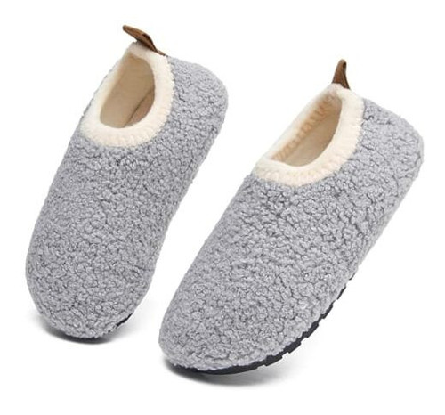 Toddler Boys Girls House Slippers Indoor Home Shoes Kids 9-9.5 Toddler Grey