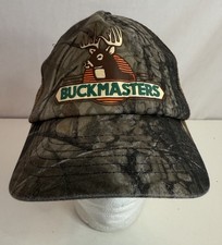 Buckmasters Camo Hat Vintage Camouflage Snapback Trucker Cap Made In USA 80’s