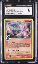 CGC 6 Mew δ 3/17 2007 POP Series 5 Inverted Back Error Cosmos Holo Pokemon Card