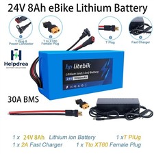 24V Battery Electric Bike Bicycle Scooter Battery li-ion ebike Battery 30A BMS