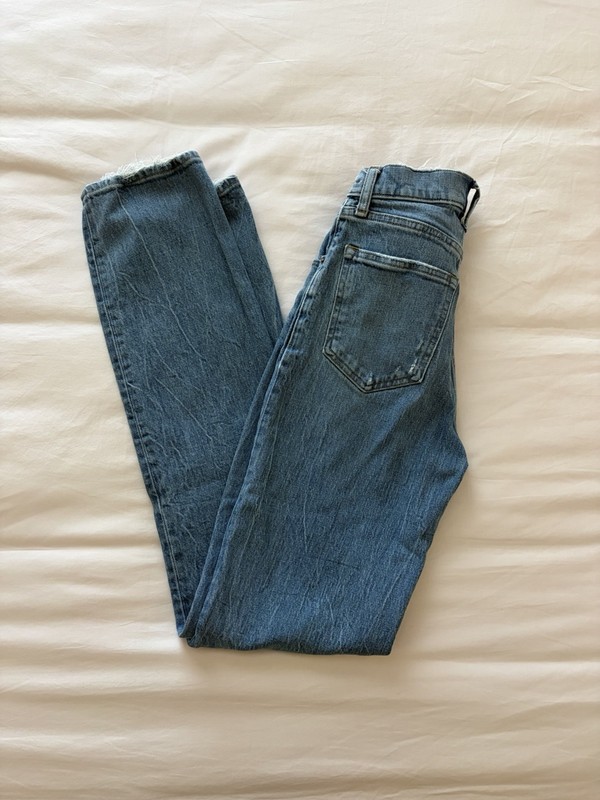 Abercrombie & Fitch Women's '90s Straight High-Rise Light Blue Jeans Size 24/00