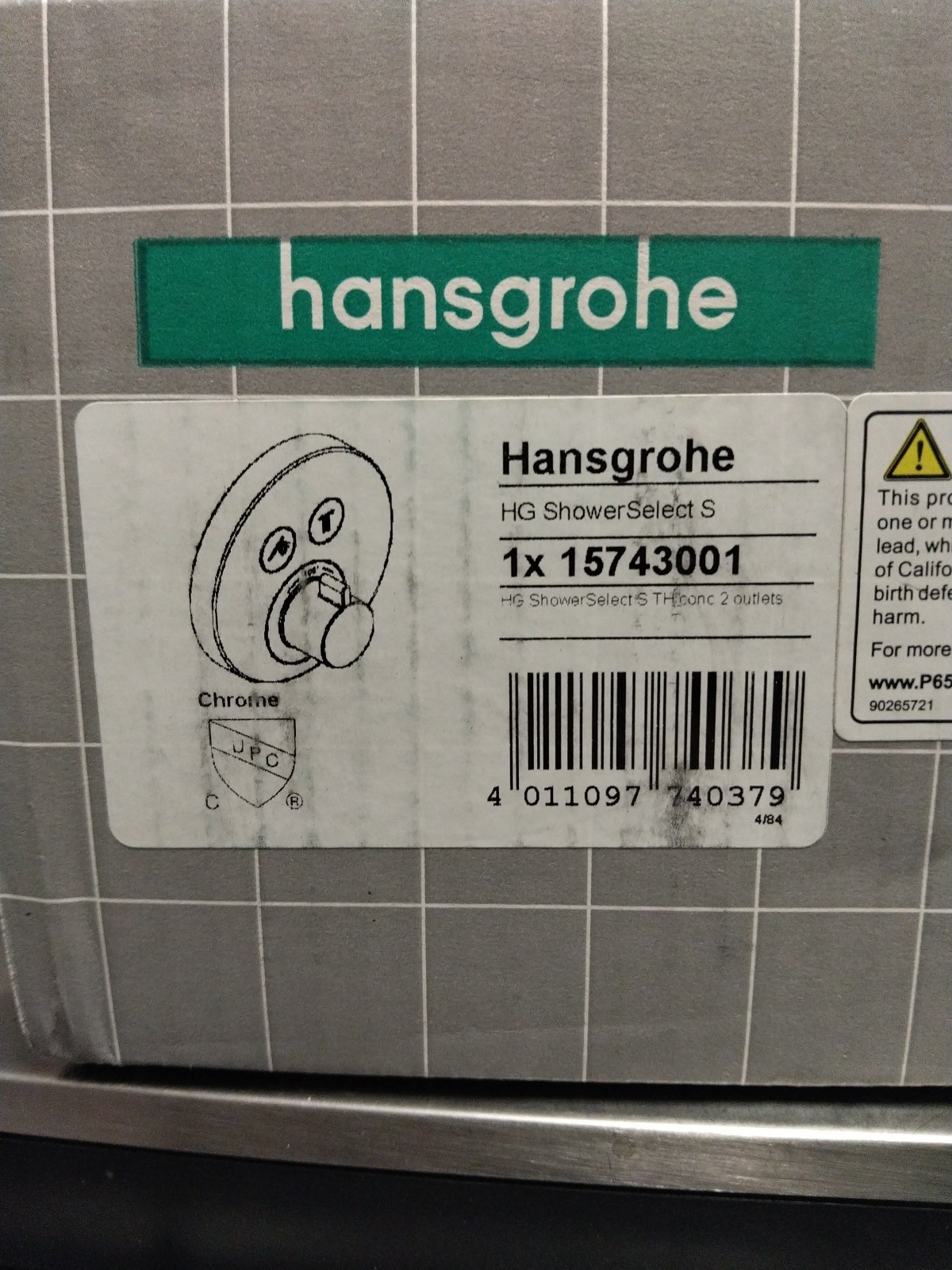 Hansgrohe 15743001 ShowerSelect S Round 2 Funct. Thermostati