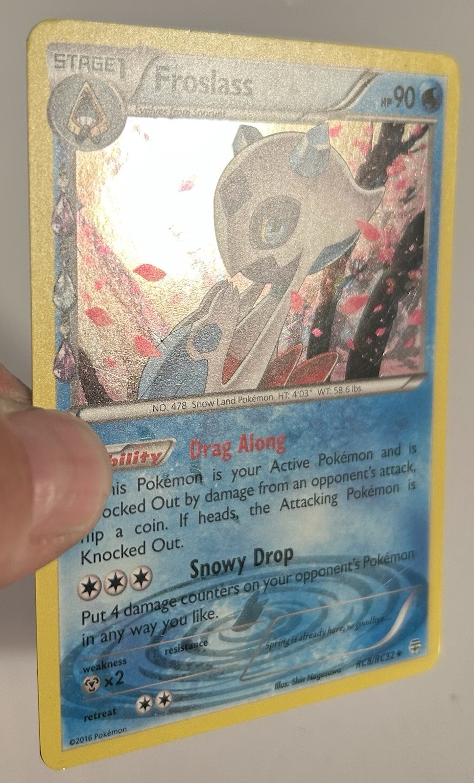 FROSLASS RC8/RC32 UC GENERATIONS POKEMON HOLO LP