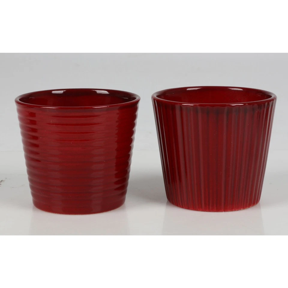 Übertopf Mini Keramik Pflanzentöpfe Kübel Kräutergefäße Dekoration Schale Garten - Bild 3 von 3