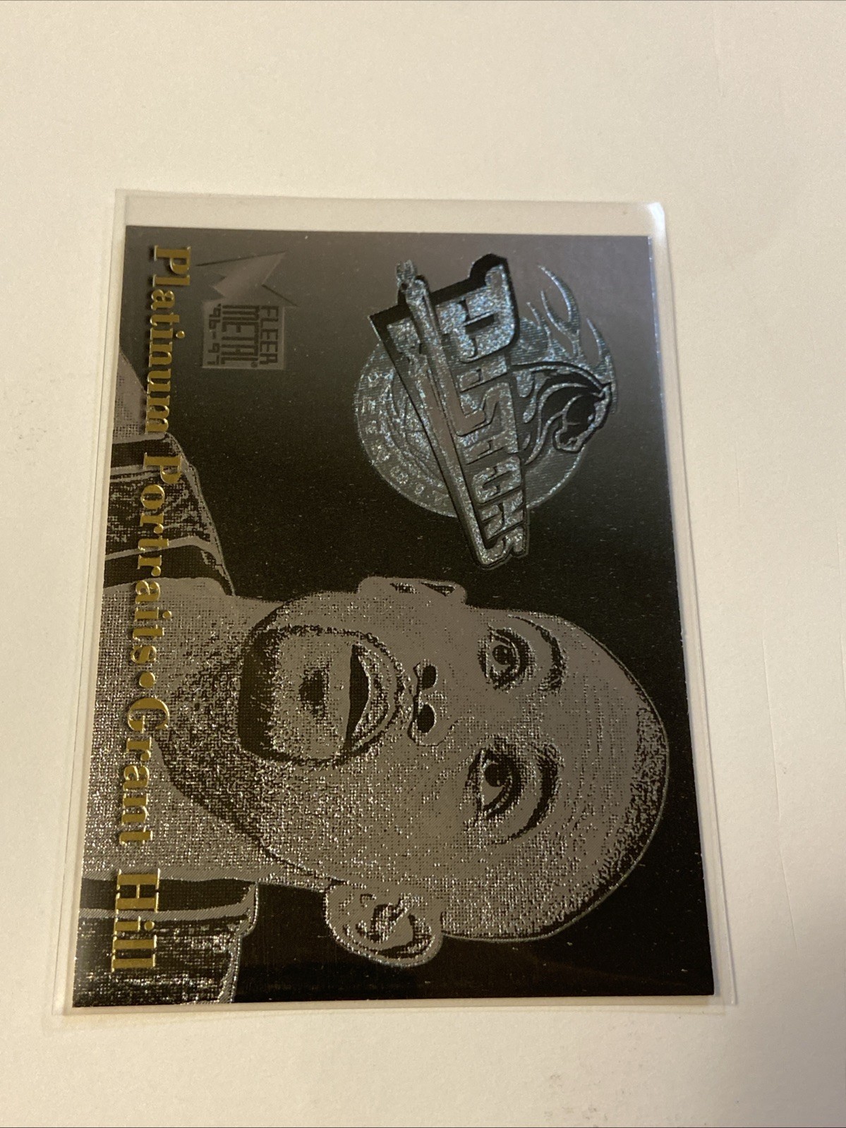 1996-97 Fleer Metal Grant Hill Platinum Portraits #4 Pistons HOF