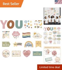 Creative Boho Bulletin Board Set - 37PC Classroom Motivation Decor Essentials